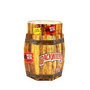 Backwoods Wild Rum Cigars 40Ct Barrel Display